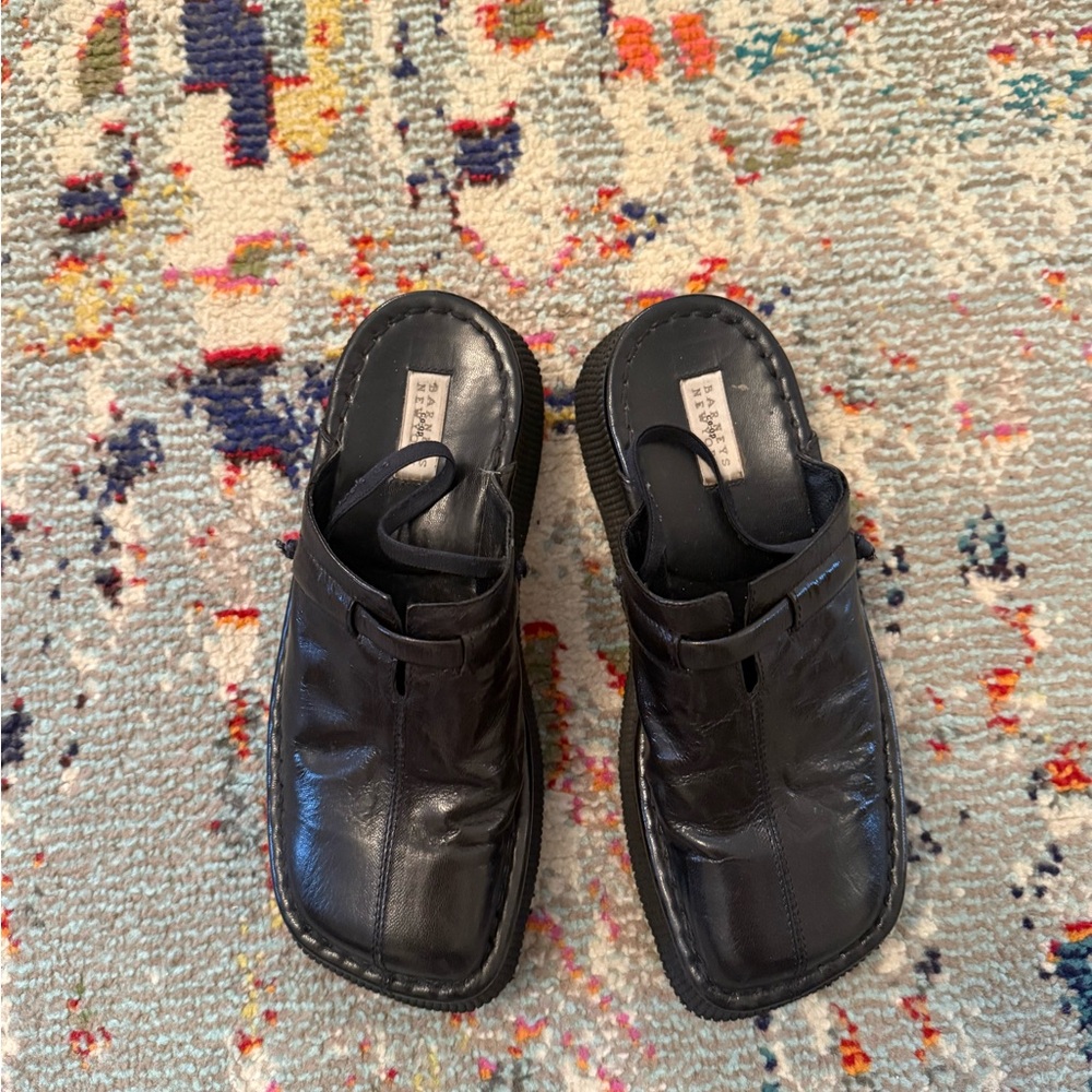 Barneys New York Black Leather Sandals